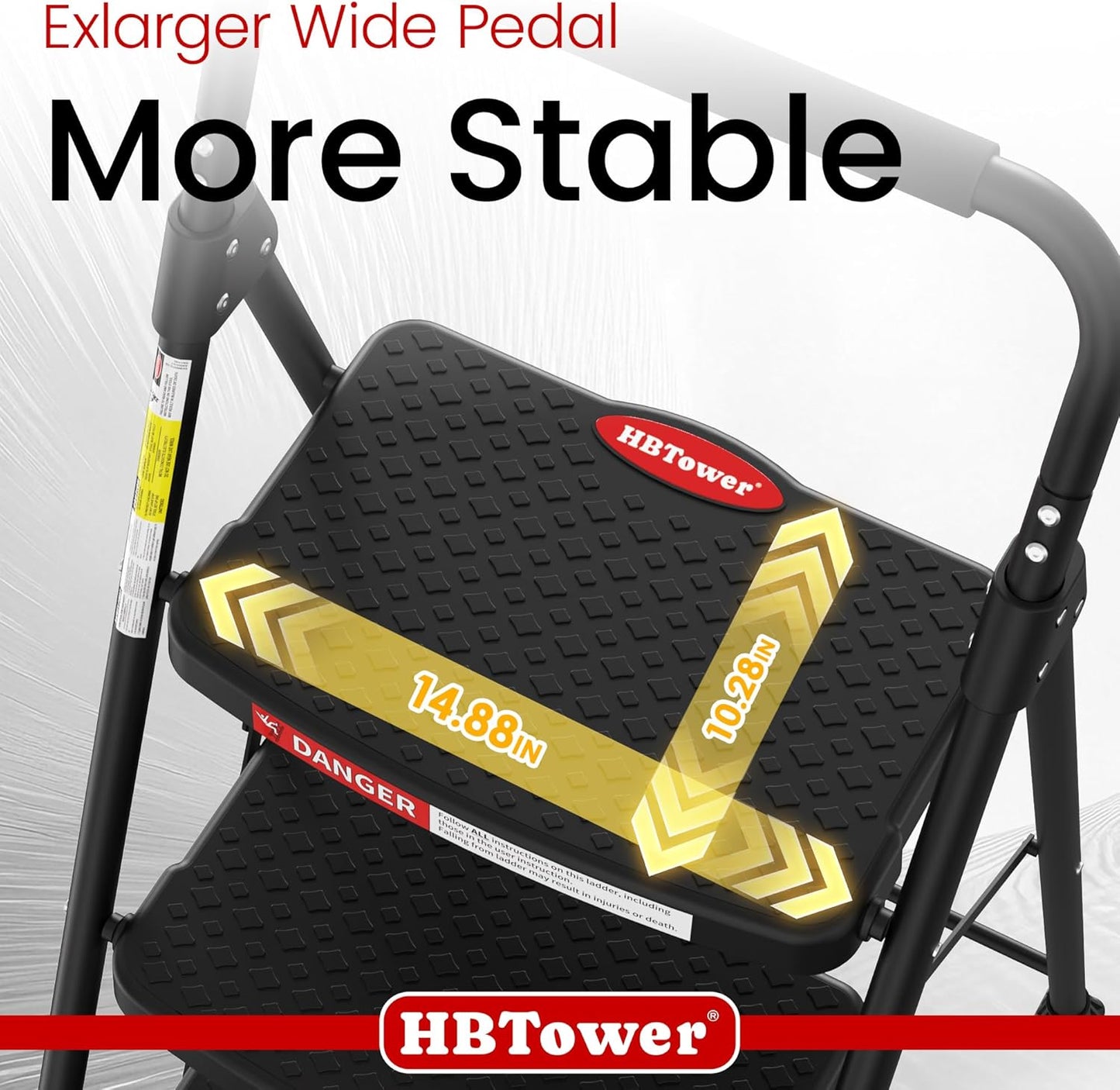 Escalera 4 escalones plegable con pedal antideslizante acero hogar