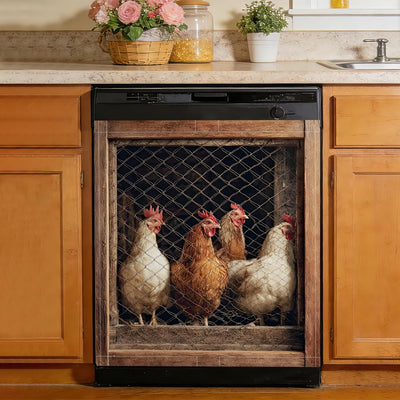 Funda magnética para lavavajillas Rooster Country Chicken 23x26 pulgadas