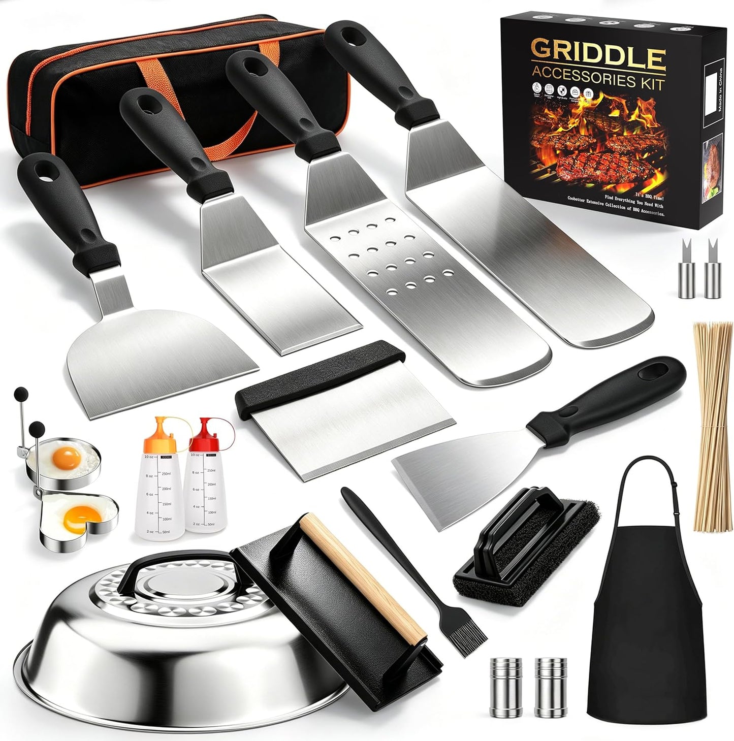 Kit 120 accesorios para plancha Blackstone profesional
