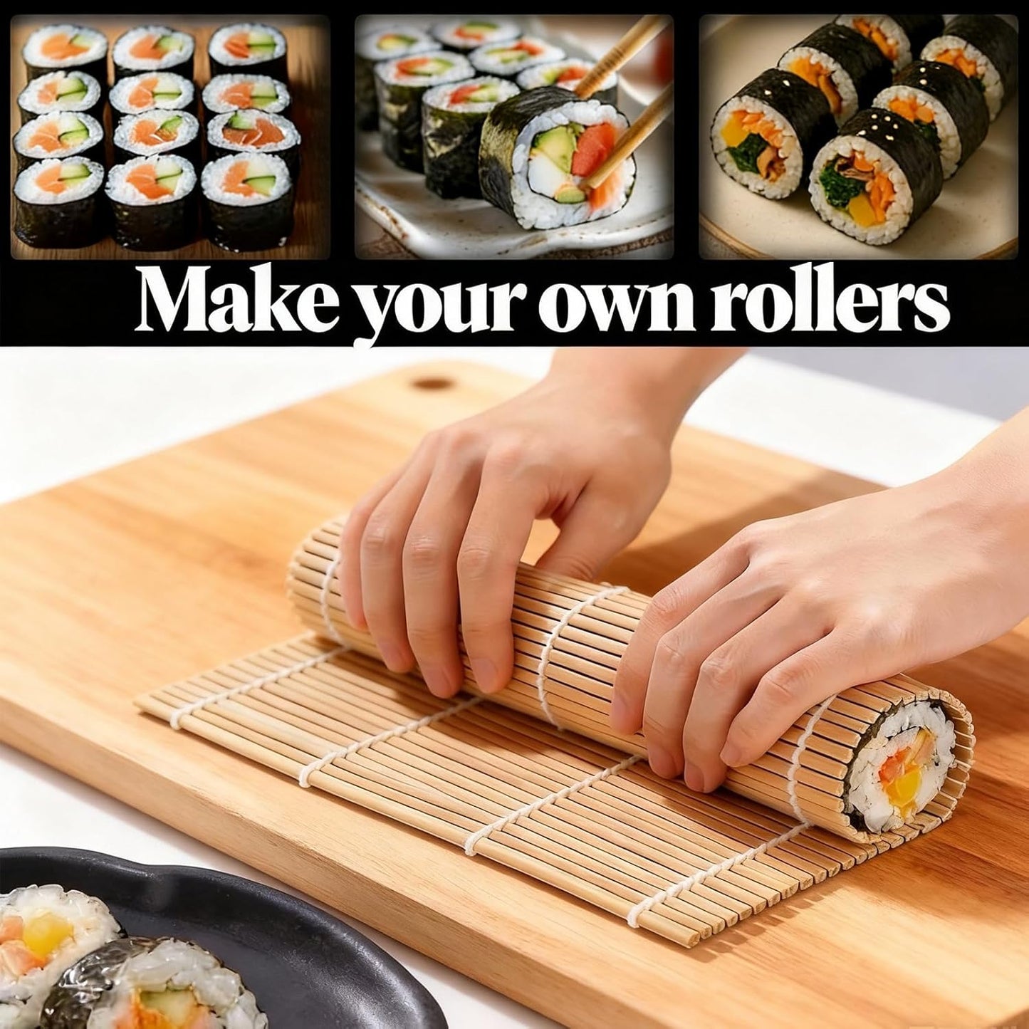Juego herramientas sushi bazuca transparente molde onigiri