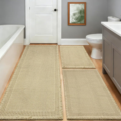 Tapete baño gofre antideslizante 24x17 36x24 48x24 pulg marrón