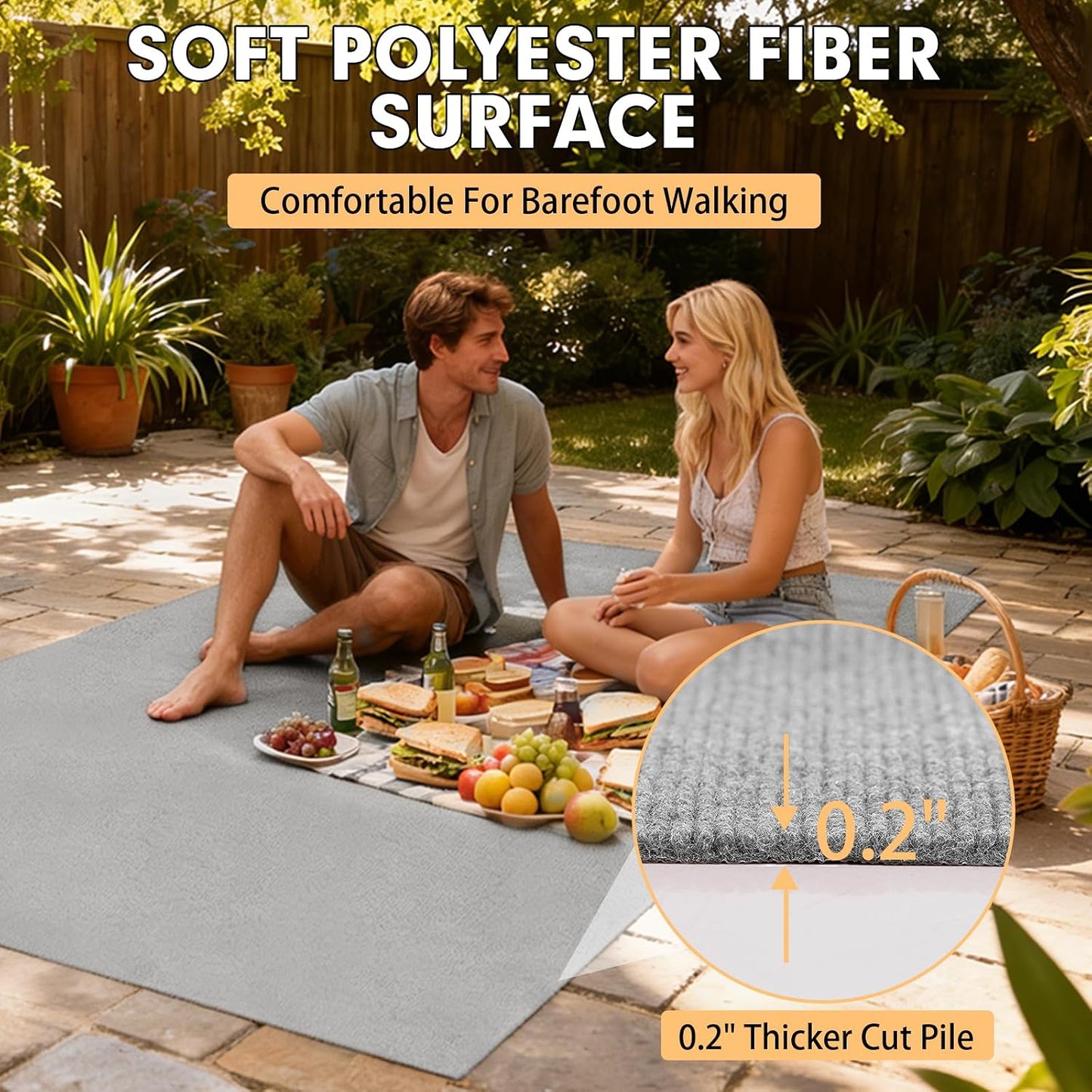 Alfombra marina gris 5x15ft antideslizante para hogar