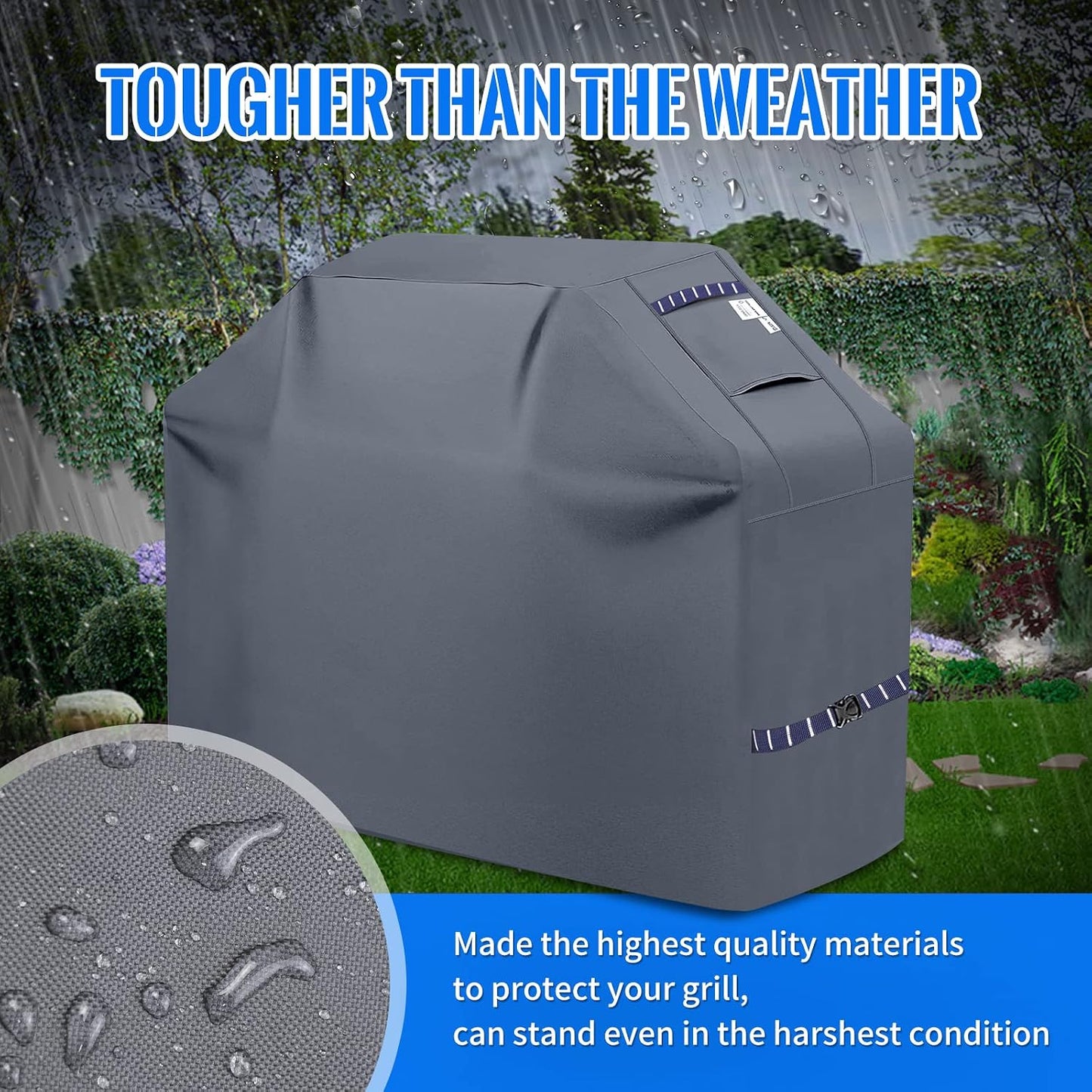 Funda parrilla 600D ajuste universal impermeable con correas