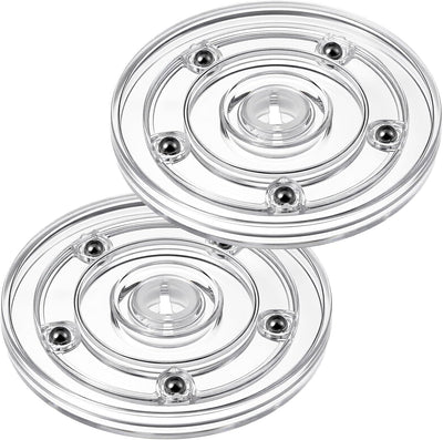 Juego de 2 platos giratorios de acrílico transparente para decoración de galletas y estantes