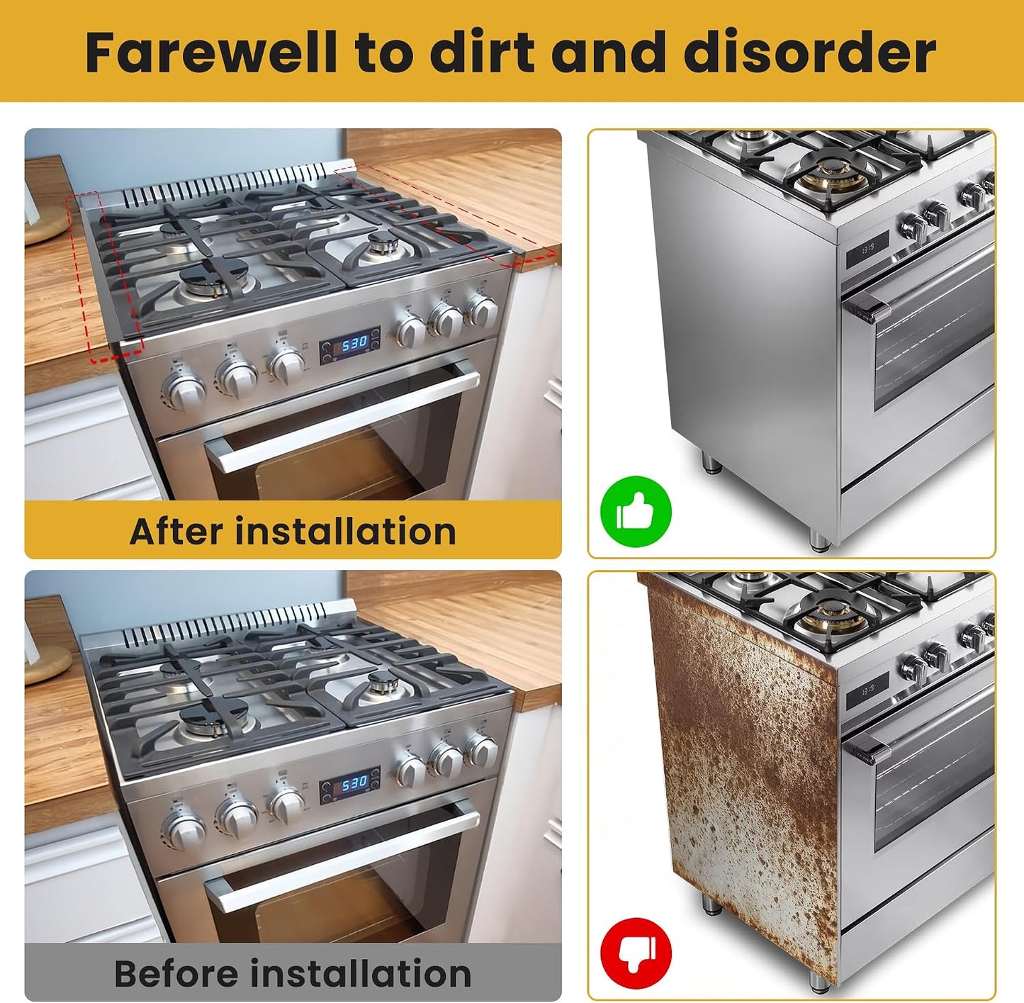 Cubiertas acero inox para huecos estufa retráctil 13.8-27.5pulg
