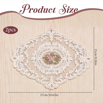 Tapetes para muebles de encaje beige manteles individuales de ganchillo