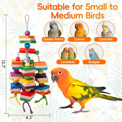 Juguete interactivo para loros pequeños y medianos 13.7pulg