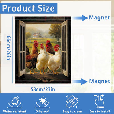 Funda magnética lavavajillas 23x26pulg gallo decoración cocina