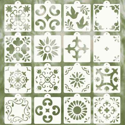Plantillas reutilizables Talavera para pintar muebles