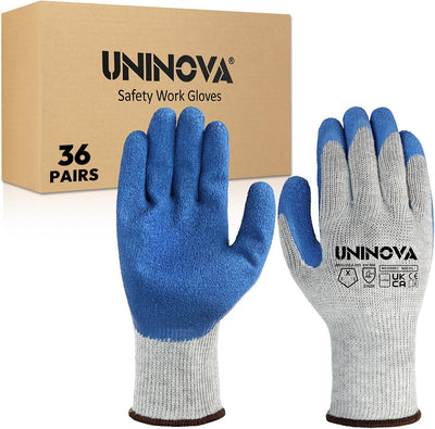 Guantes trabajo látex palma arrugada antideslizantes
