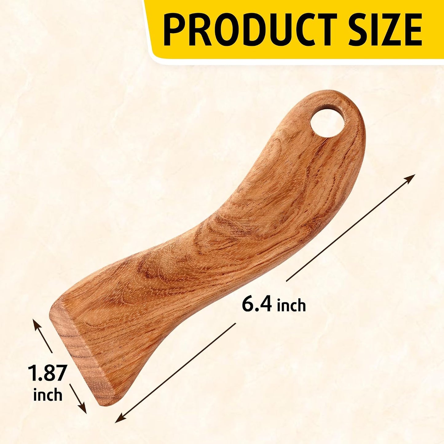 Raspador madera para ollas sartenes exfoliante cocina