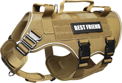 Arnés táctico perros grandes con hebillas metal malla Molle