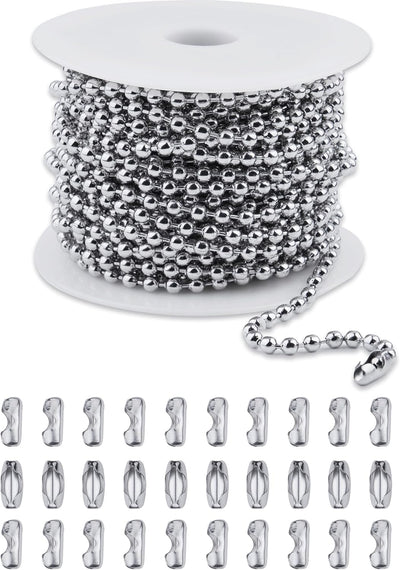 Extensión cadena acero inox 304 55pies 0.177pulg 30 conectores