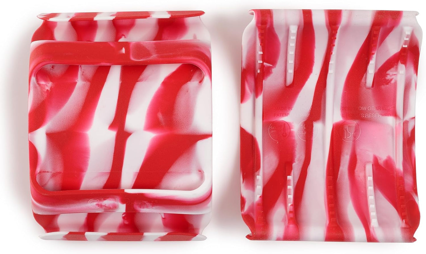 Manopla silicona set 2 rojo camuflaje pequeño/mediano