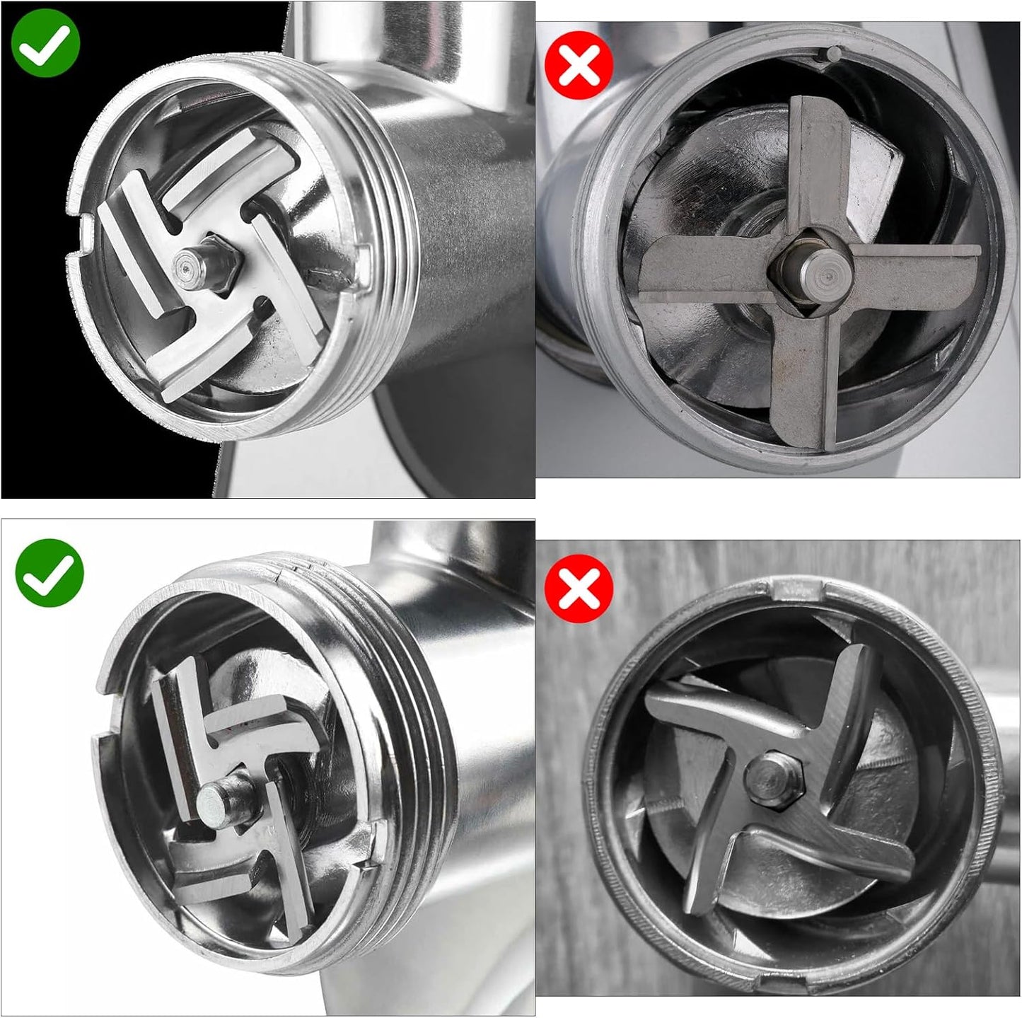 8 Cuchillas Acero Inox para Picadora Kitchenaid Hogar
