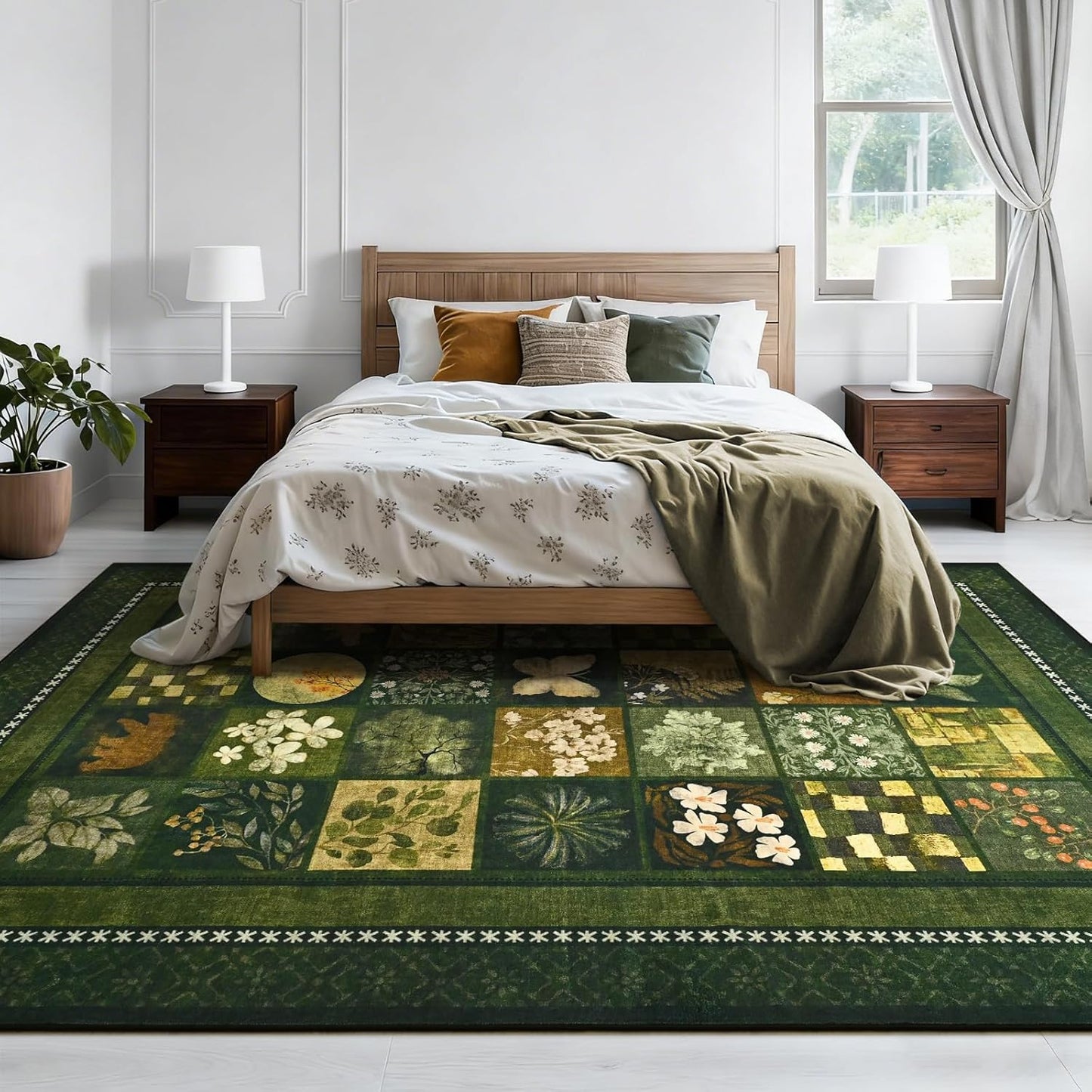 Alfombra geométrica 4x6ft antideslizante sala dormitorio