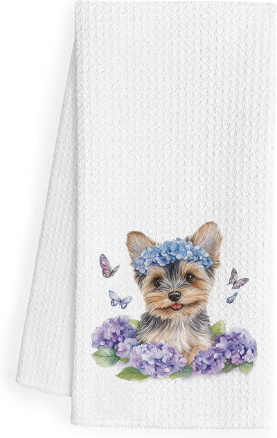 Toalla de cocina decorativa para mujer amante de perros 16x24