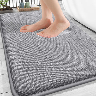 Tapete baño espuma viscoelástica 32x20pulg antideslizante gris