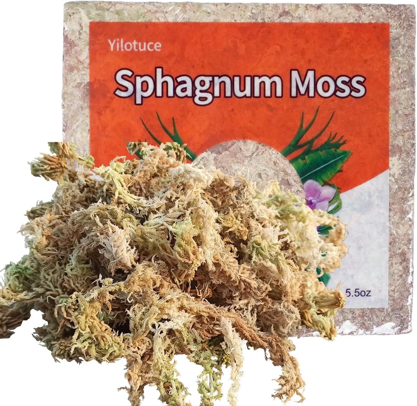 Musgo esfagnum comprimido para orquídeas 5.5oz