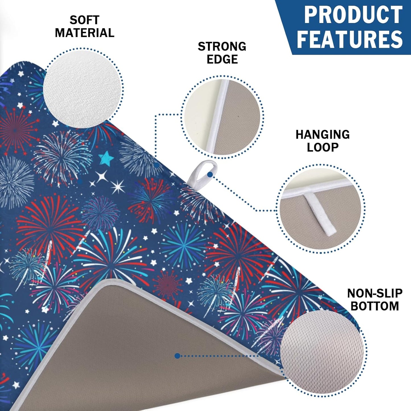 Tapete escurridor platos microfibra 18x24pulg 4 de Julio
