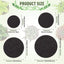 8 Pzas Posavasos Negros 4/6/8/10pulg Corcho Fieltro Absorbente