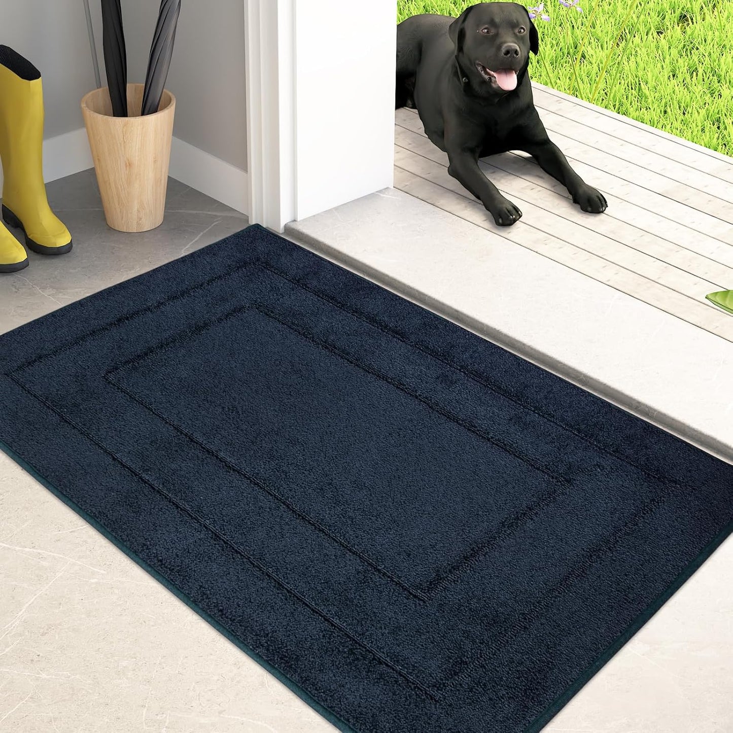 Tapete puerta antideslizante 20x31.5pulg absorbente para perro