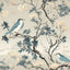 Papel tapiz vintage pájaro azul floral despegable