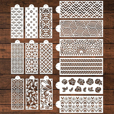15 plantillas de galletas con diseños de rosas y ladrillos para decorar pasteles