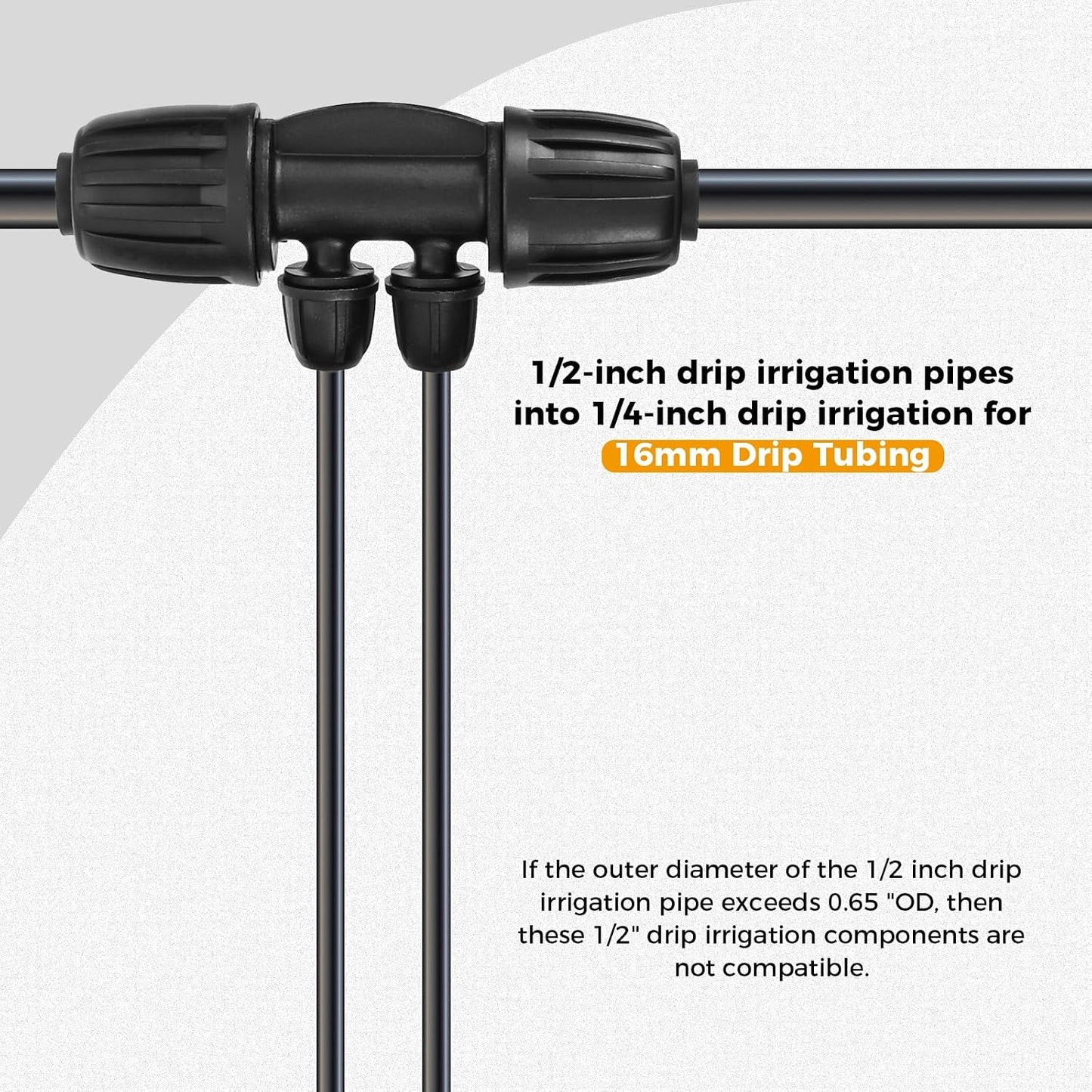 20 accesorios riego goteo 1/2 pulg 4 vías en T