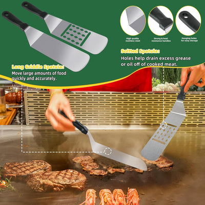 Kit 30 Pzas Accesorios Parrilla Espátulas Prensas