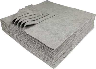 Paquete 25 toallas microfibra plateadas antimicrobios 12x12pulg
