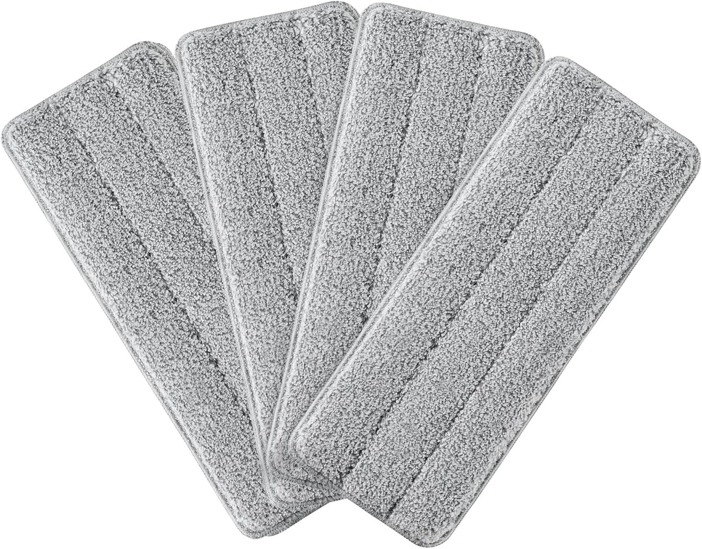 Almohadillas microfibra trapeador 13pulg gris set 4