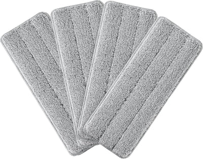 Almohadillas microfibra trapeador 13pulg gris set 4