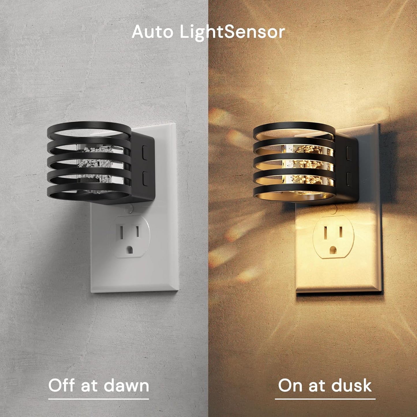Luces nocturnas enchufables pared pack 2 con sensor 3CCT ajustable