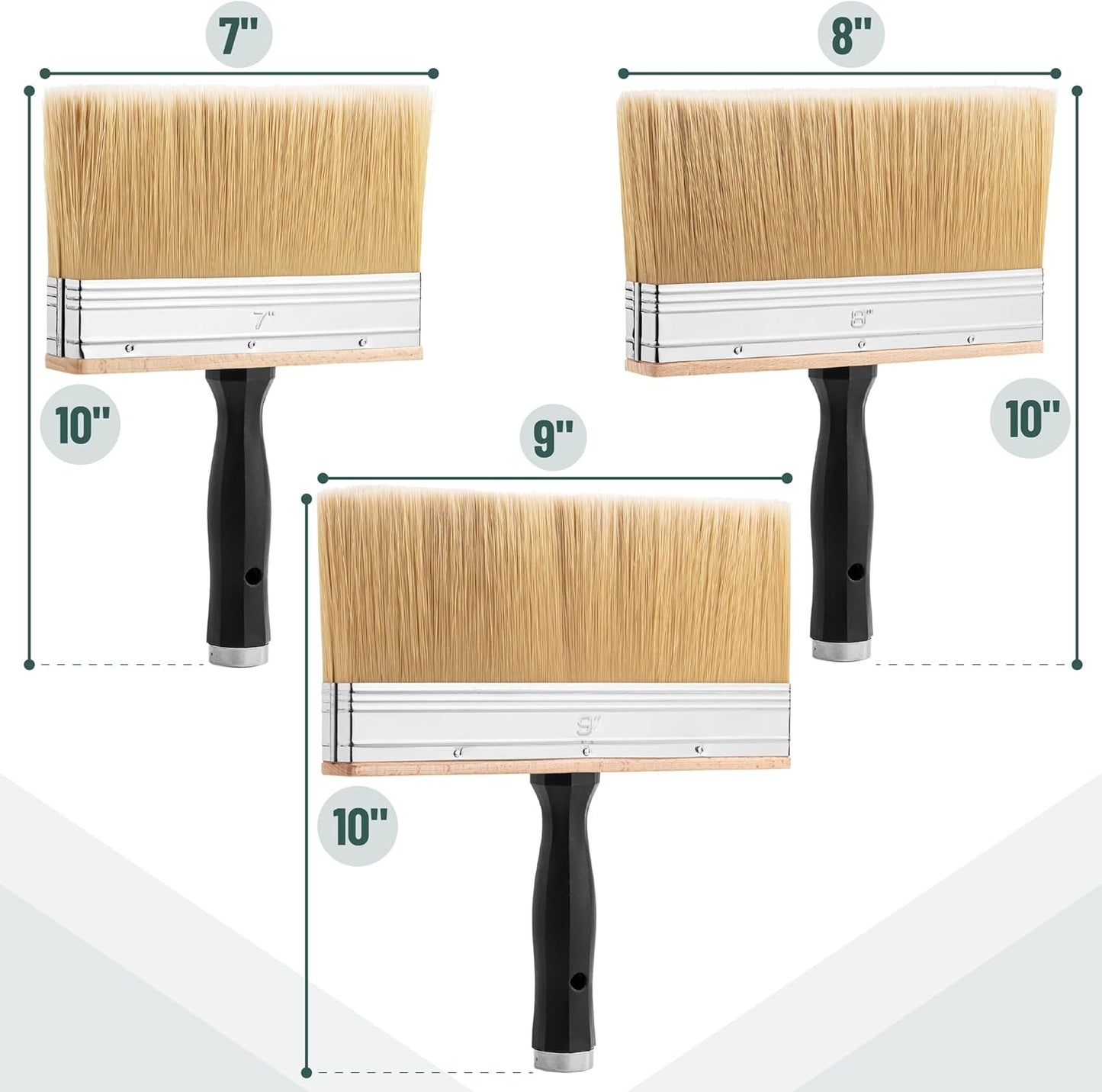 Cepillo manchas madera paquete 3 7-9pulg