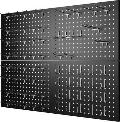 Organizador pared 74pzas 4 paneles acero laminado 32x24pulg