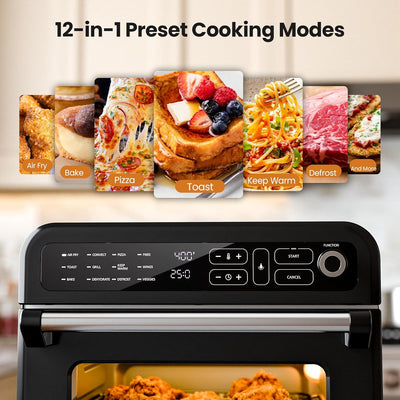 Horno tostador freidora aire 18qt 12en1 temperatura ajustable