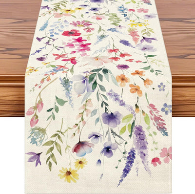 Camino de mesa floral de primavera 13 x 72 pulgadas