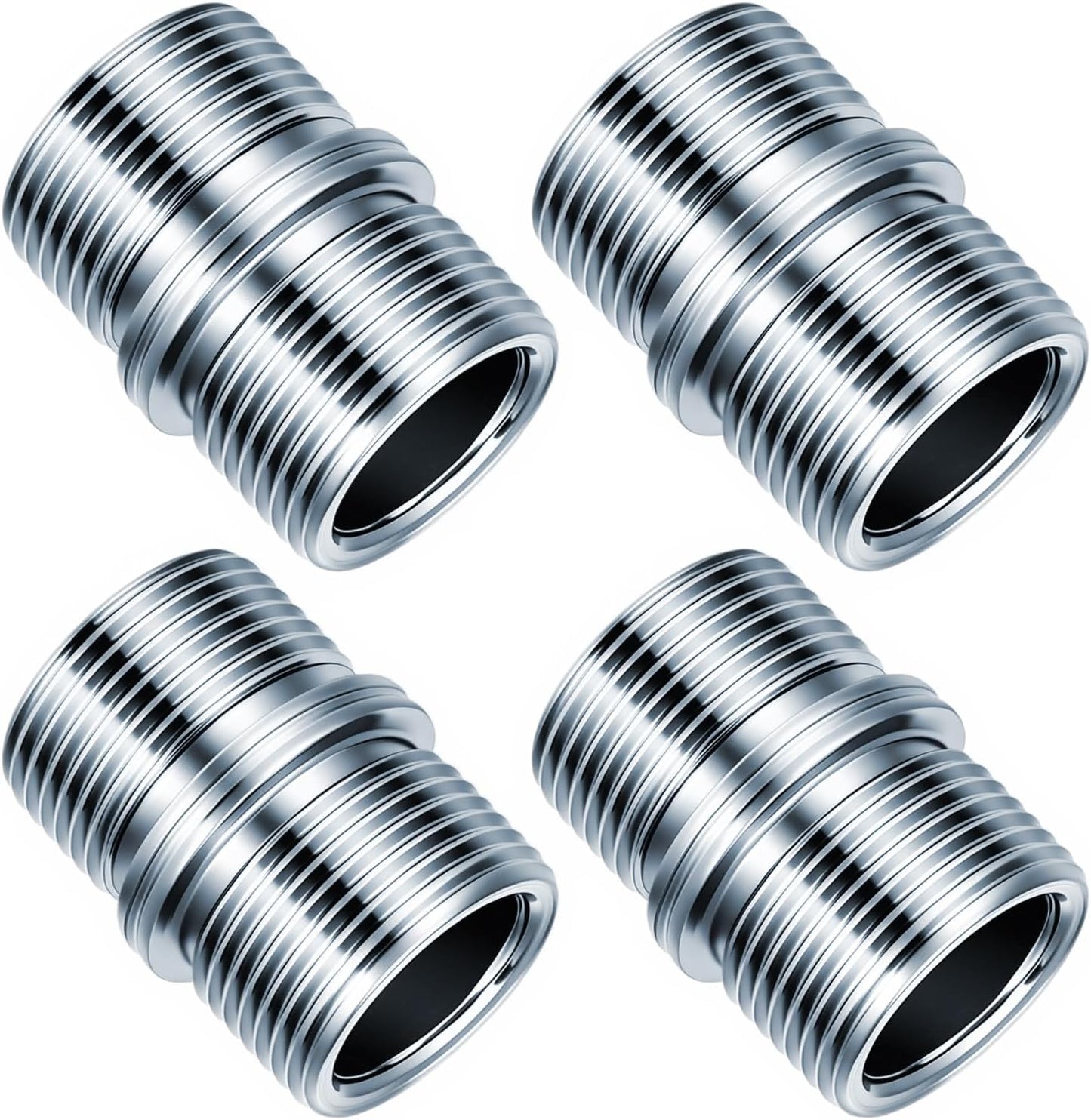4 Conectores Rosca Gruesa 1pulg Para Poste Metal