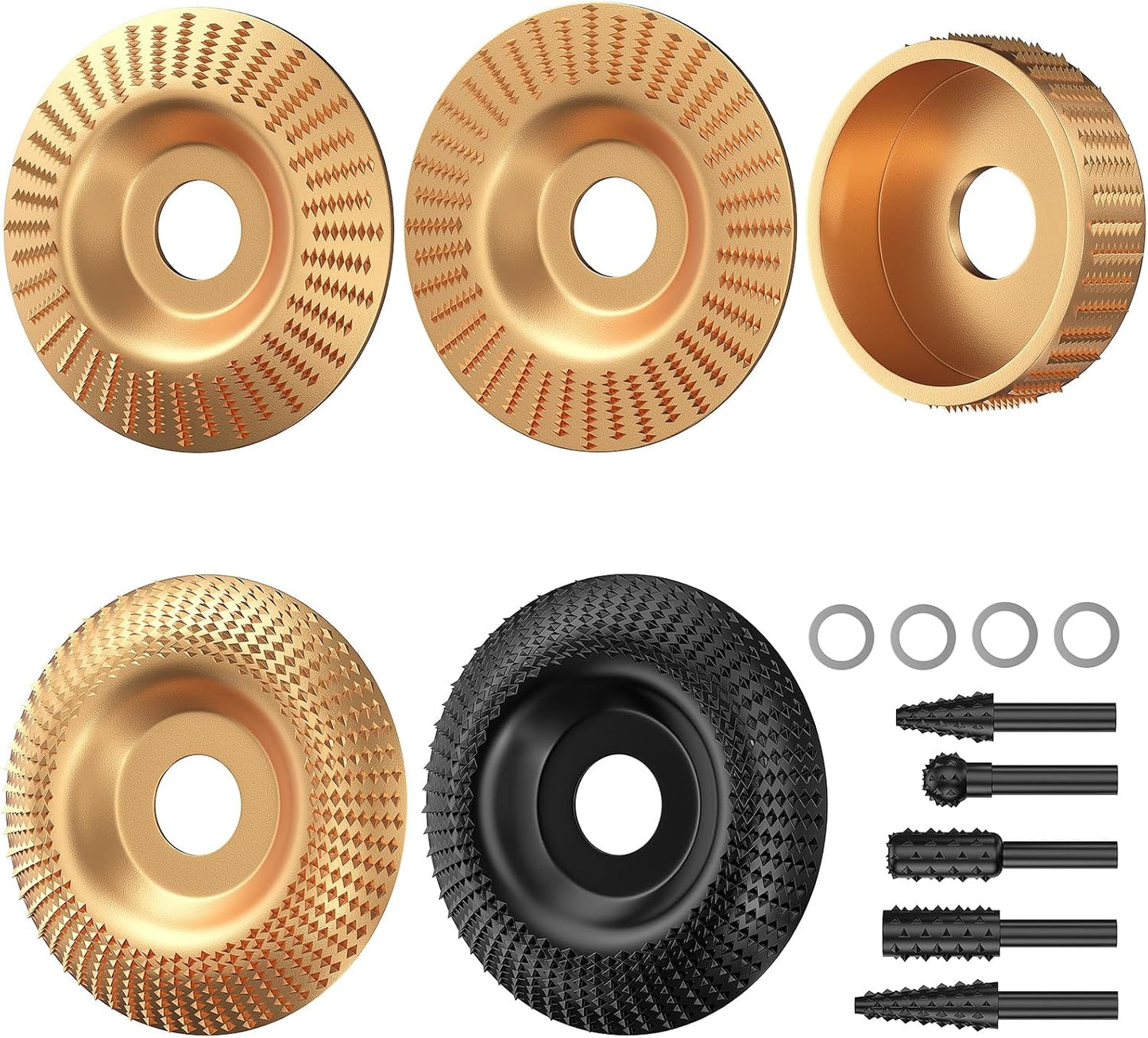 Set 14 Discos Tallado Madera para Amoladora Angular