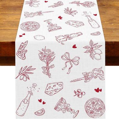 Camino mesa temática italiana decoración boda hogar cocina