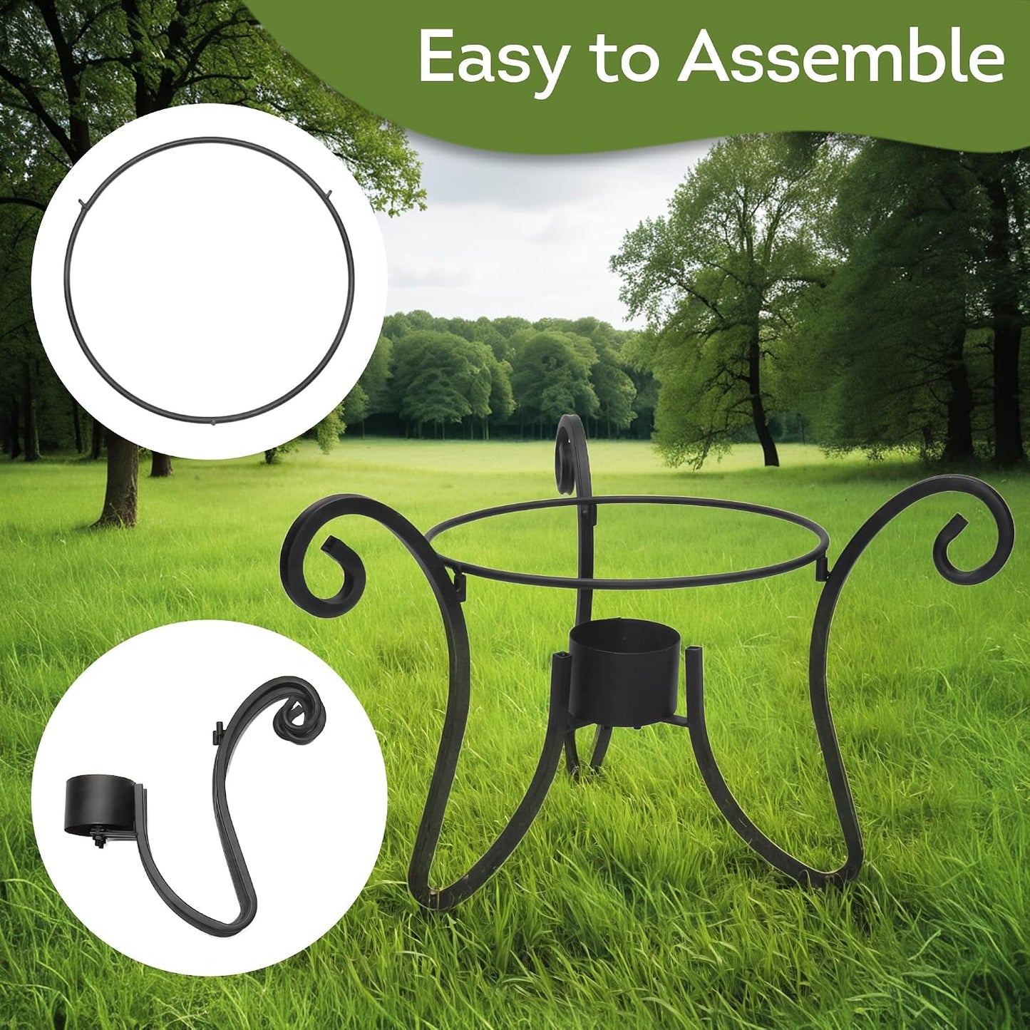 Soporte plegable para bolas 10-12pulg metal resistente