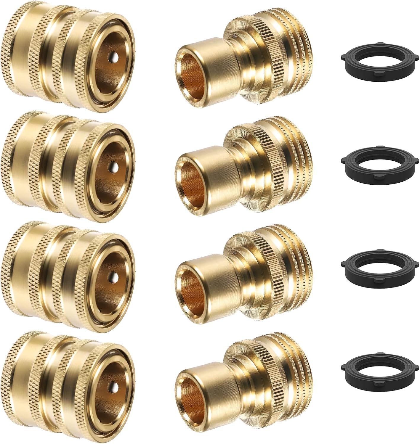 Accesorios manguera 3/4pulg latón 4 juegos