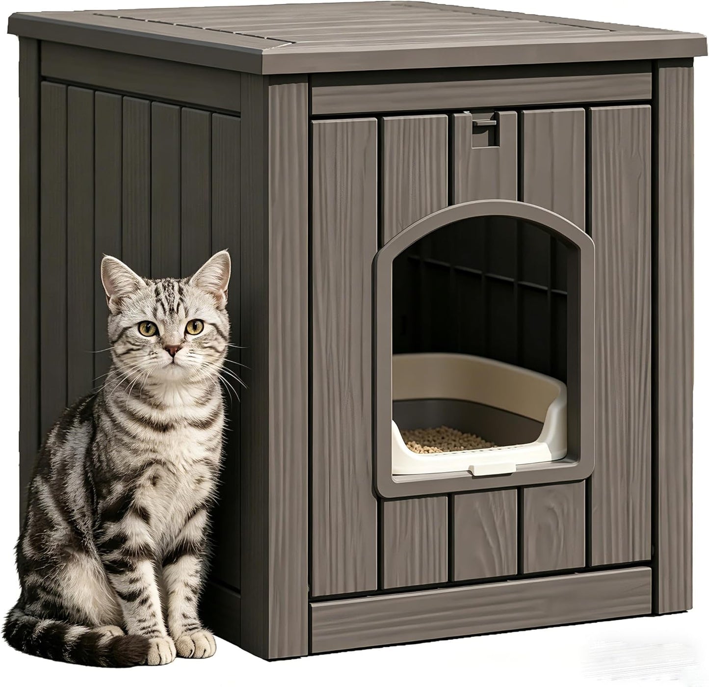 Caja arena gatos multifuncional resistente al aire libre