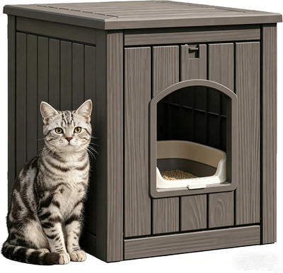 Caja arena gatos multifuncional resistente al aire libre