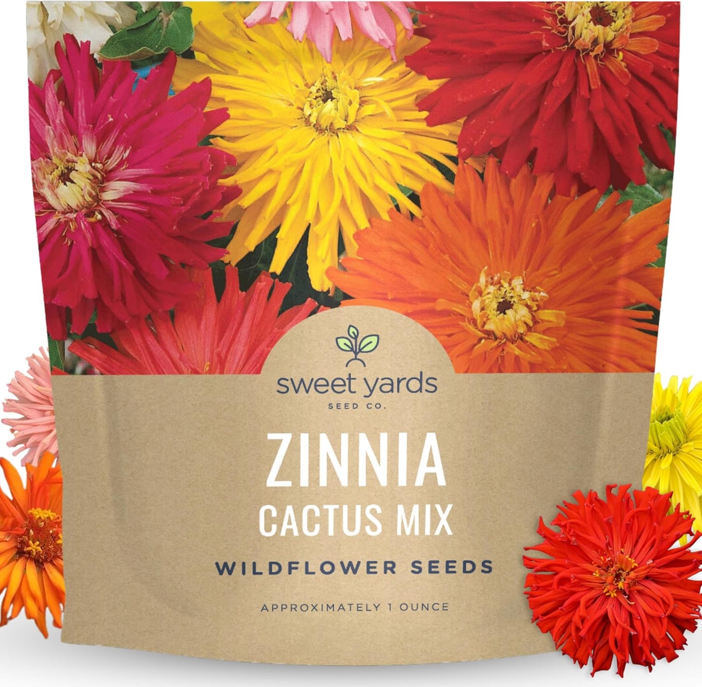 Paquete 1oz 4000 semillas Zinnia elegans
