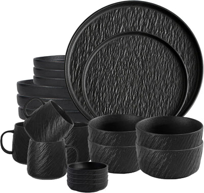 Set 20 Pzas Vajilla Cerámica Mate Tazas Platos Porcelana