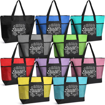 20 Bolsas Regalo Laboratorio Reutilizables Coloridas Con Cremallera