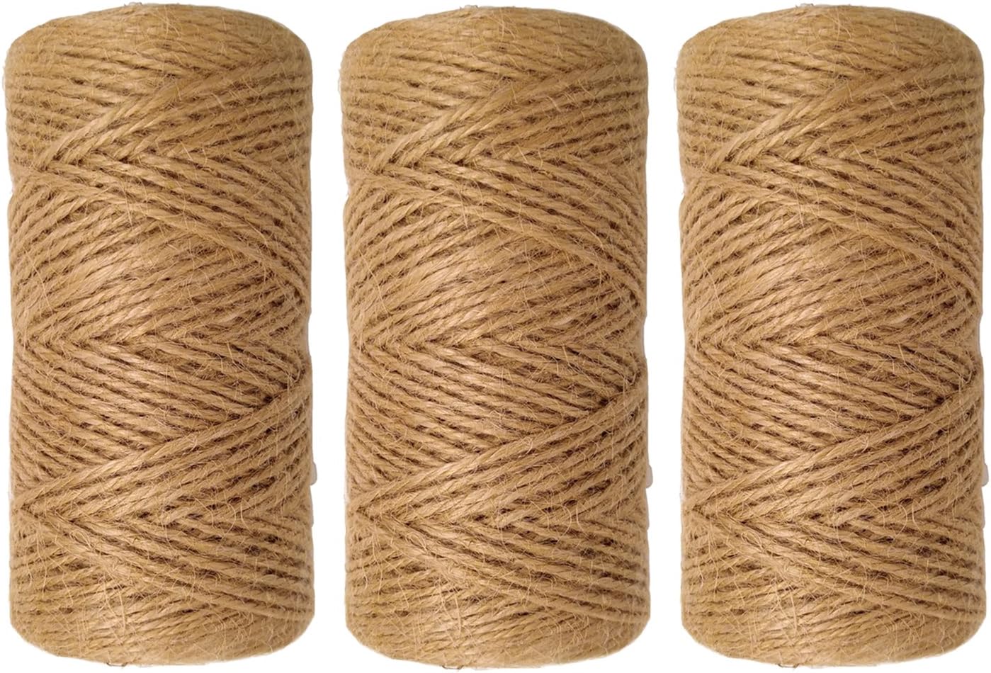 Rollos cuerda yute marrón 3 capas 1/12pulg 1000ft envoltura cuadros
