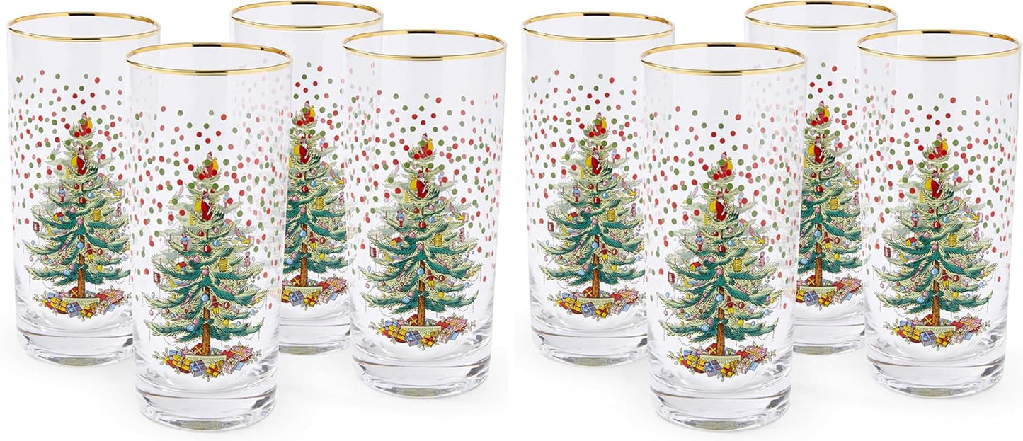 Vaso highball Spode con motivos de punto y cruz para bebidas